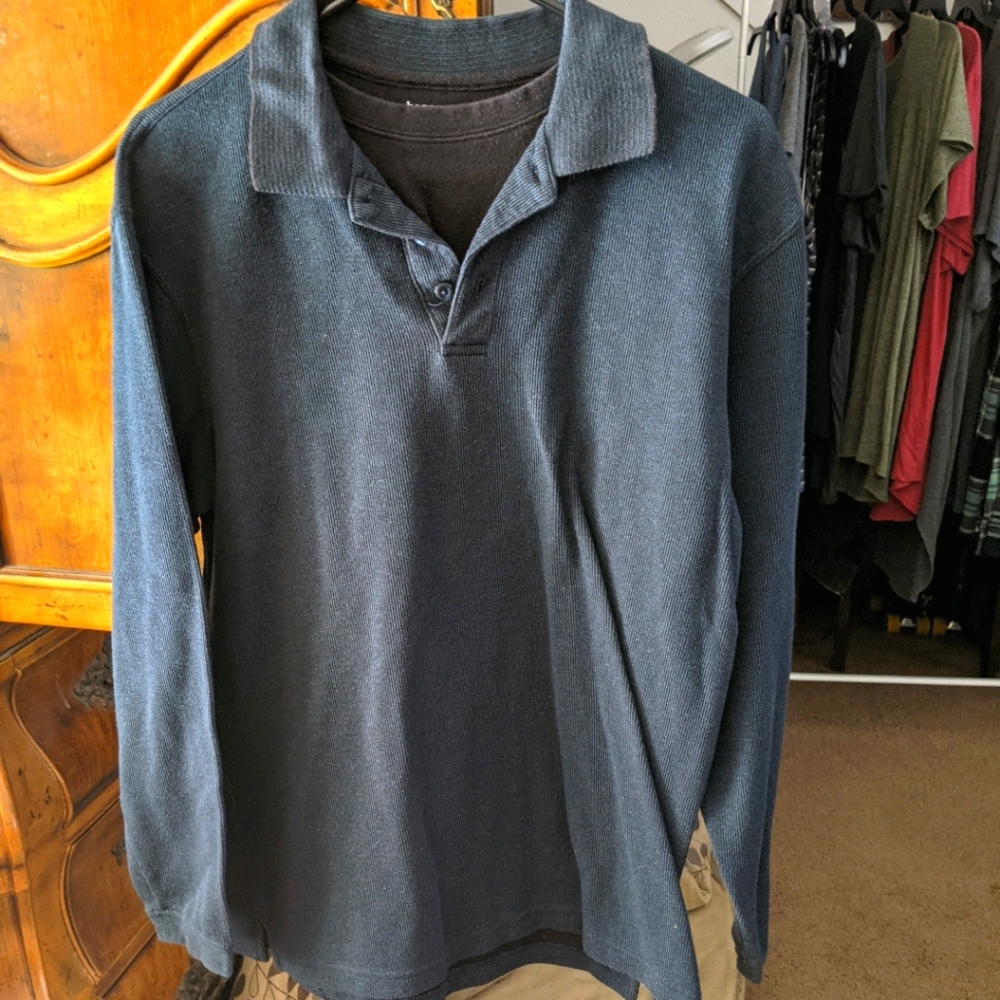 Dark green, long sleeve shirt